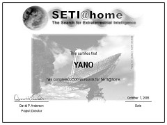 SETI@home certification