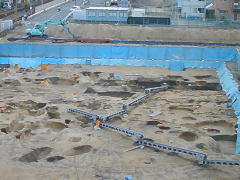 遺跡発掘現場