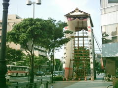 山笠の骨組み