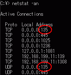 netstat画面