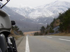 雪化粧の硫黄山