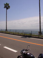 青い海が眩しい