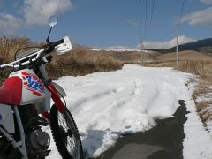 20cmほどの雪が残ってる!