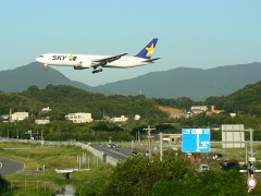 福岡空港へのアプローチ