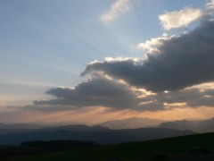 亀石峠の夕陽