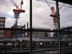 JR新博多駅ビル建築中