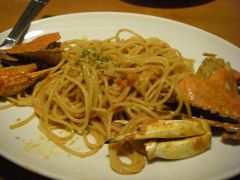 ワタリガニのクリームパスタ