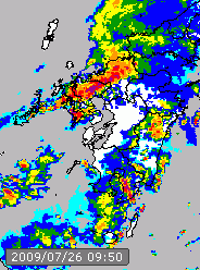 レーダー雨量!!