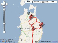 Google Maps航跡図