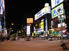 札幌一の歓楽街、定番すすきのの夜景