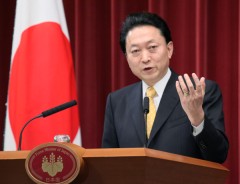 総理大臣記者会見の一幕