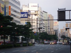 夕方の混雑中
