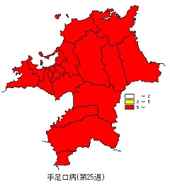 福岡県における手足口病の流行状況