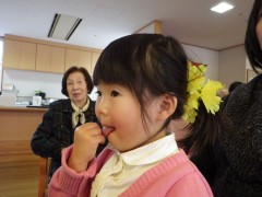 珍しく髪を束ねたなっちゃん