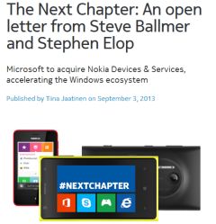 The Next ChapterZ An open letter from Steve Ballmer and Stephen Elop