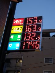 レギュラー153.9円