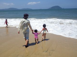 海へ!