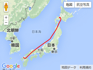 SKY771便の航跡
