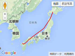 SKY771便の航跡