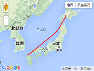 SKY774便の航跡