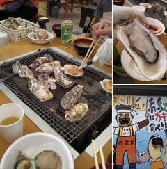 カキ小屋 徳栄丸にて