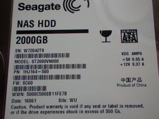 Seagate NAS HDD (ST2000VN000)
