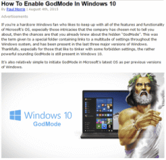 How To Enable GodMode In Windows 10