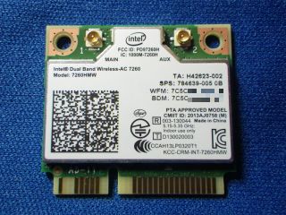 Intel Dual Band Wireless-AC 7260 867 Mbps+ Bluetooth 4.0 7260HMW