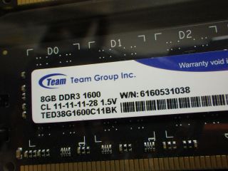 Team DDR3 1600MHz PC3-12800