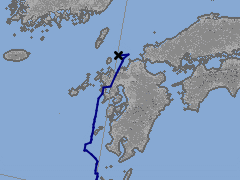 台風12号の経路図