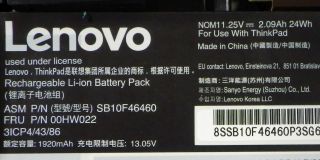 ASM P/N SB10F46460,FRU P/N 00HW022