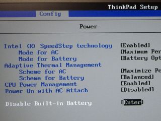 Disable Built-in Battery