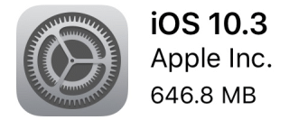 iOS 10.3 Apple Inc. 646.8MB