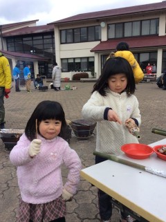 夜須風きりたんぽ作り