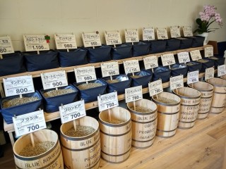 30種類ほどの珈琲豆