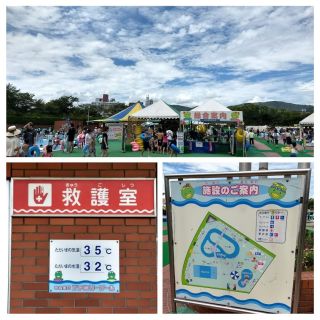 気温35℃、水温32℃