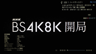 NHK BS4Kの開局スペシャル番組の冒頭
