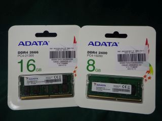 ADATA SODIMMの8GBと16GB