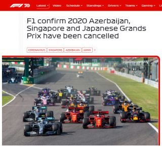 F1 confirm 2020 Azerbaijan, Singapore and Japanese Grands Prix have been cancelled
