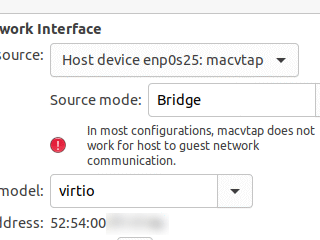 macvtap does not work for host to guest network communication